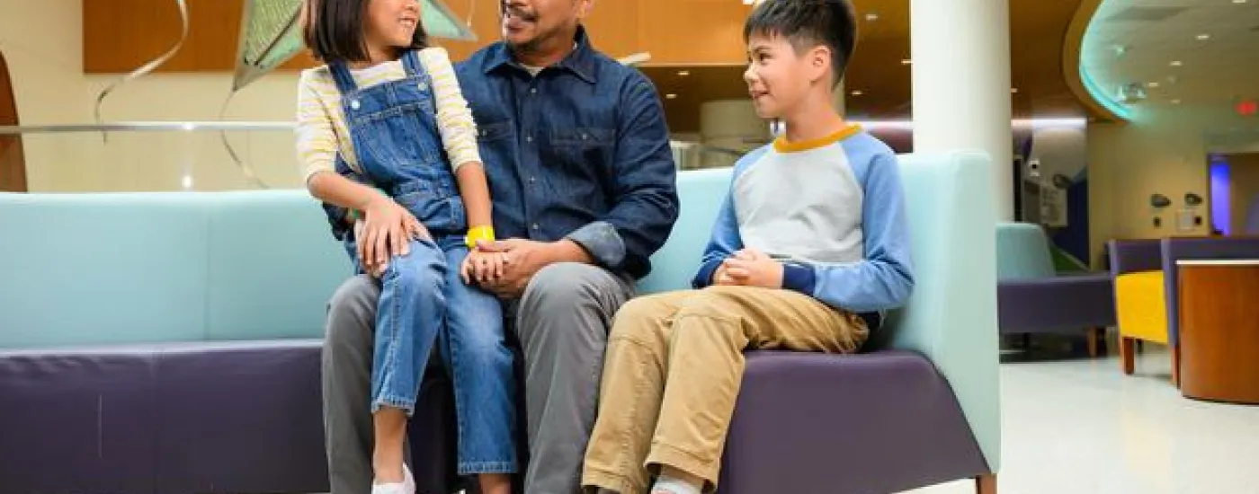 family sitting in new bhu center