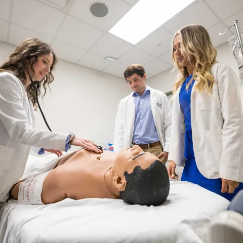 bowling green medical students in a medical simulation center 